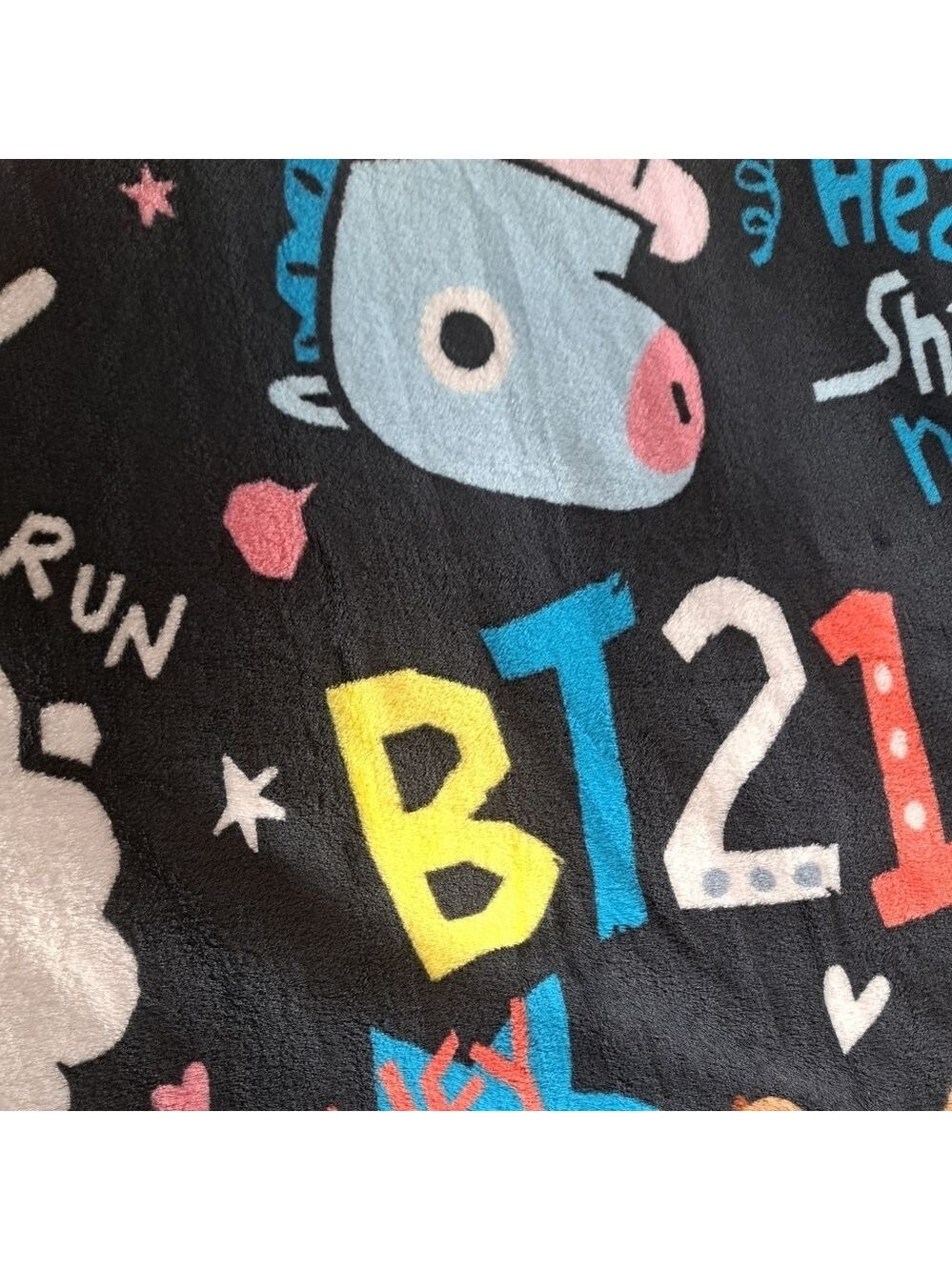 BT21 K pop band Anime characters soft fleece throw blanket JAY FRANCO oeko tex - Picture 8 of 9